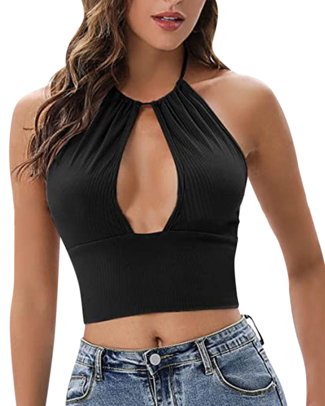 Mykonos halter crop top