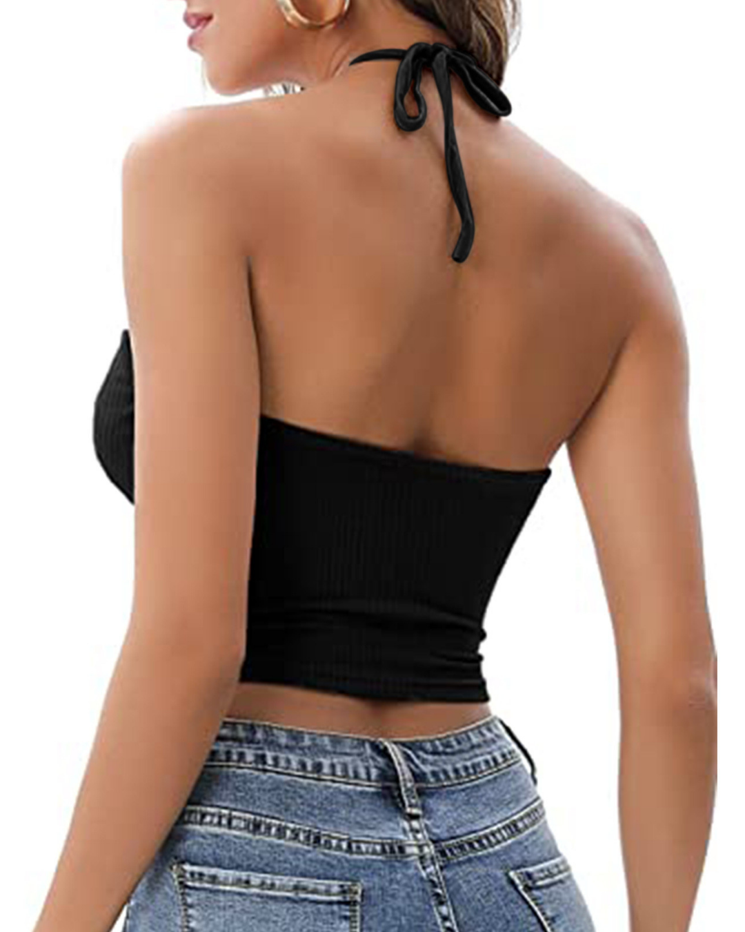 Mykonos halter crop top